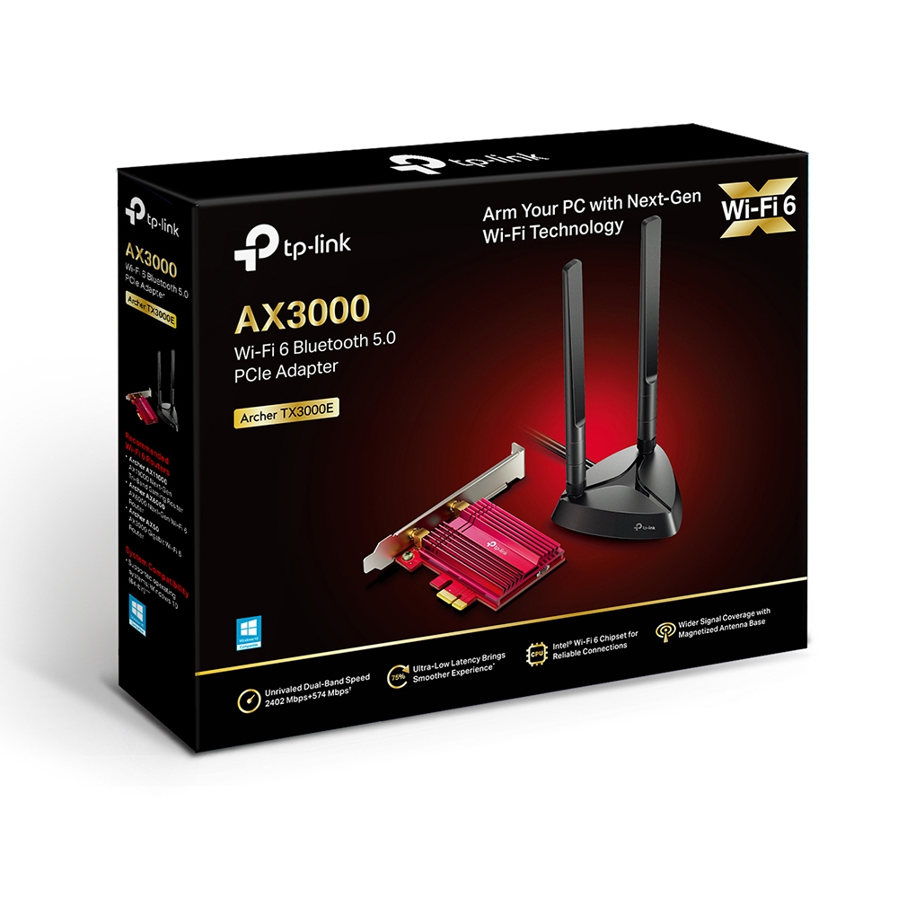 TP-Link AX3000 Wi-Fi 6 Bluetooth 5.0 PCIe Adapter