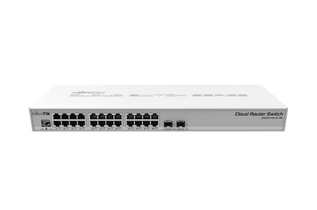 Mikrotik 24-port GigE + 2x SFP+ Cloud Router Switch