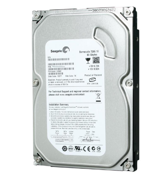 Seagate Barracuda, 80GB, 3.5", SATA, HDD, ST380815AS