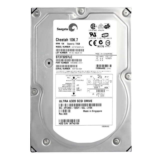 (341-3028) Dell 73GB SAS 3 Gb/s 	3.5 inches 10000RPM Server Harddisk