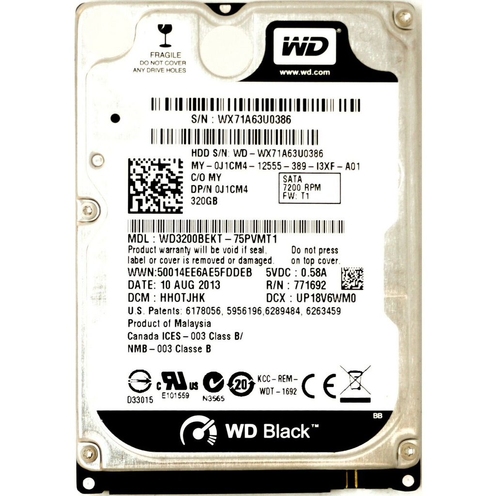 Dell 320GB 7200RPM SATA 3Gb/s 16MB Cache 2.5-inchHard Drive