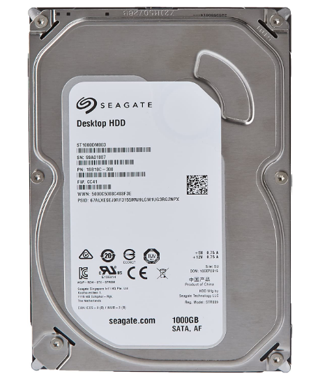 Seagate - 1TB 7.2K RPM SATA 3.5" Hard Drive HDD