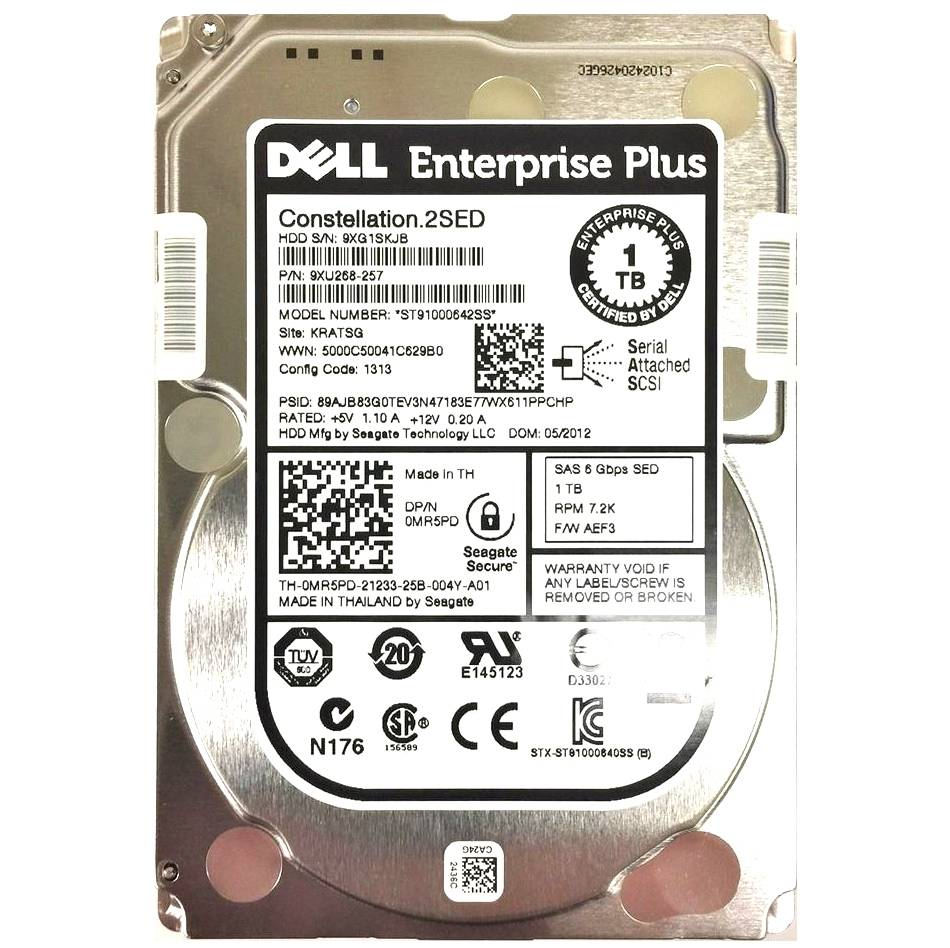 DELL 1TB 7.2K 6G SAS 2.5 HDD