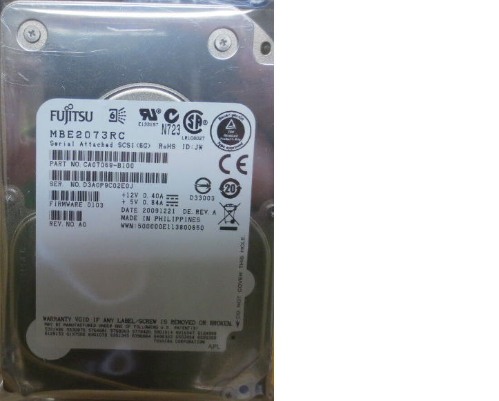 Fujitsu 73-GB 6G 15K 2.5 SAS HDD